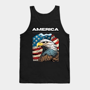 America flags with eagle graphic design Tank Top